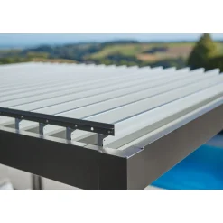 Pergola Gr. 4 x 3,5 quarzgrau/silber-metallic^Biohort Sale