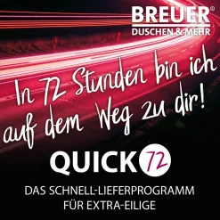 Breuer QUICK72 Elana 2.0 Eckeinstieg Drehtüren Alu chromeffekt Klarglas 1000/1000 mm