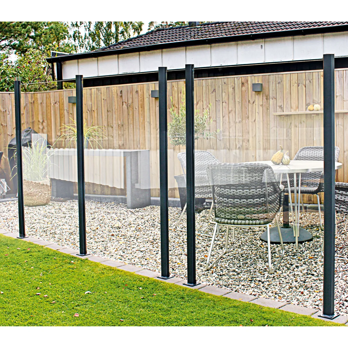 Glas-Windschutz klar 97,6 x 160 cm^Durabil New