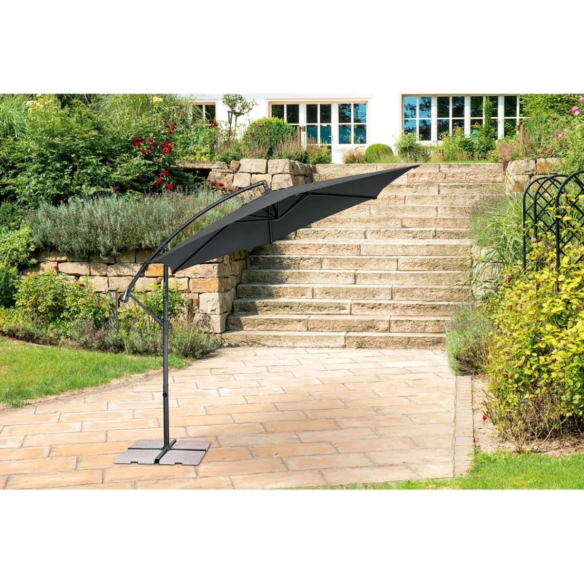 Ampelschirm Salerno 300 cm Anthrazit*Haveson Discount