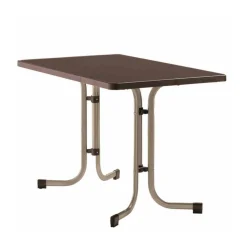 Klapptisch 70 x 115 x 72 cm champamgner/mocca Metalicplatte wetterfest* Best