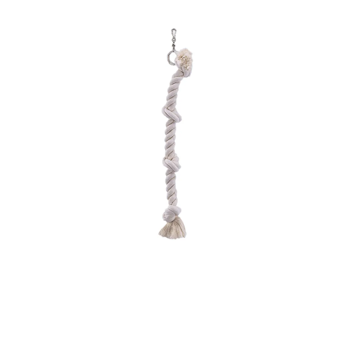 Kletterseil Baumwolle Cage Toy weiß 38 cm 3 Knoten