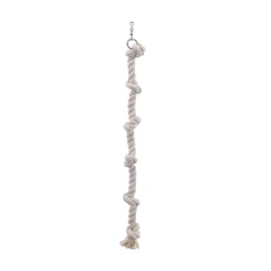 Kletterseil Baumwolle Cage Toy weiß 100 cm 6 Knoten